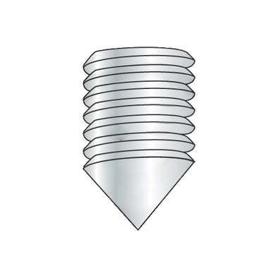 6-32 x 1/2 Coarse Thread Socket Set Screw Cone Point imported-Bolt Demon
