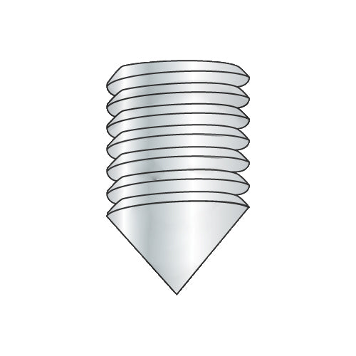 6-32 x 1/2 Coarse Thread Socket Set Screw Cone Point imported-Bolt Demon