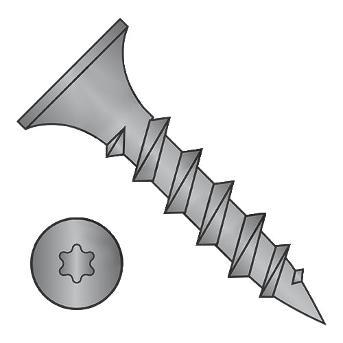 6 x 3/4 Six-Lobe (Torx) Bugle Head Coarse Thread Drywall Screw Black Phosphate Particle Board-Bolt Demon