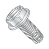 4-40 x 1/4 Slotted Indented Hex Washer Thread Cutting Screw Type F Fully Threaded Zinc-Bolt Demon