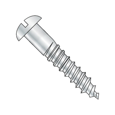 2-26 x 1/4 Slotted Round Full Body Wood Screw Zinc-Bolt Demon