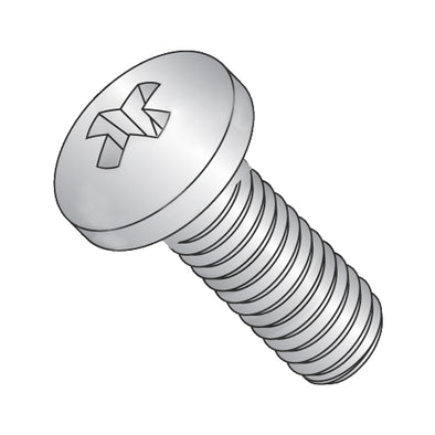 1/4-20 x 3/4 Phillips Pan Machine Screw Fully Threaded 410 Stainless Steel-Bolt Demon