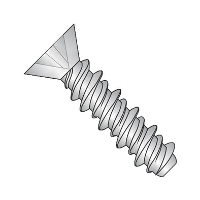 6-19 x 3/8 Phillips Flat High Low Screw Fully Threaded 410 Stainless Steel-Bolt Demon