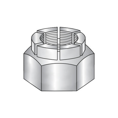 1/4-28 Flex Type Hex Lock Nut Full Height Light Cadmium and Wax-Bolt Demon
