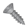 10-12 x 5/8 Phillips Flat Self Tapping Screw Type A Fully Threaded Black Zinc-Bolt Demon