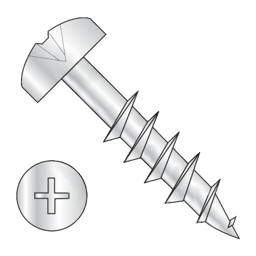 10-9 x 1 1/4 Phillips Pan Deep Thread Wood Screw 2/3 Thread Zinc-Bolt Demon