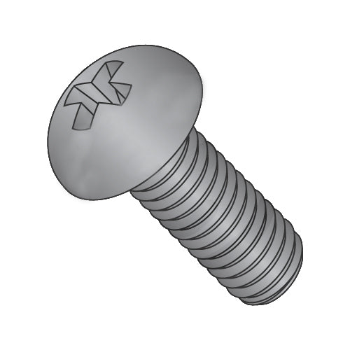 8-32 x 3/8 Phillips Round Machine Screw Fully Threaded Black Oxide-Bolt Demon