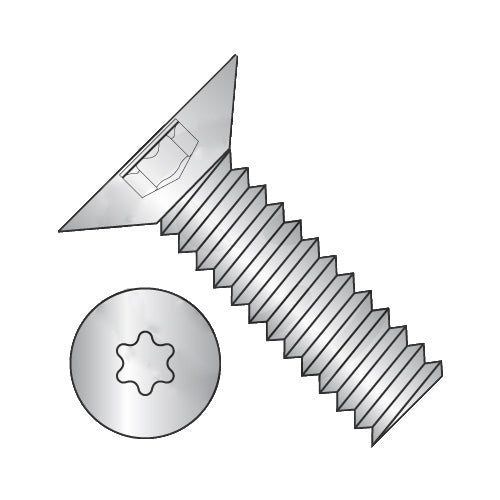 6-32 x 1/2 6-Lobe Flat 100º Machine Screw Fully Threaded 18-8 Stainless Steel-Bolt Demon