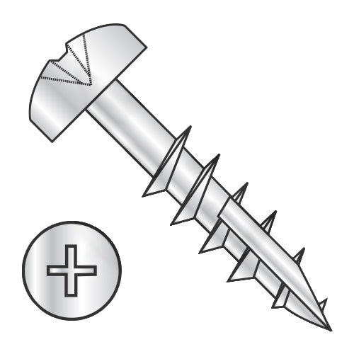 10-9 x 1 1/4 Phillips Pan Deep Thread Wood Screw Type 17 2/3 Thread Zinc-Bolt Demon