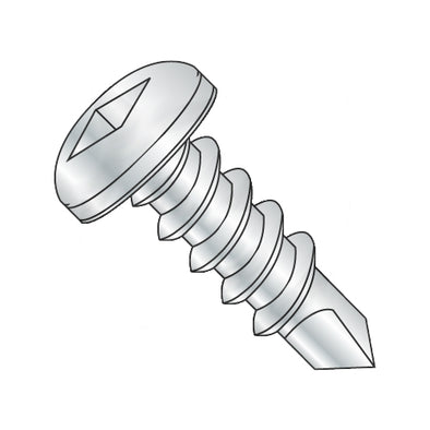 6-20 x 3/8 Square Drive Pan Self Drilling Screw Full Thread Zinc-Bolt Demon