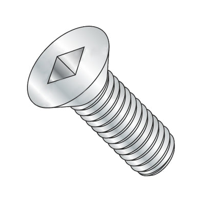 10-24 x 1/2 Square Drive Flat Head Machine Screw Fully Threaded Zinc-Bolt Demon