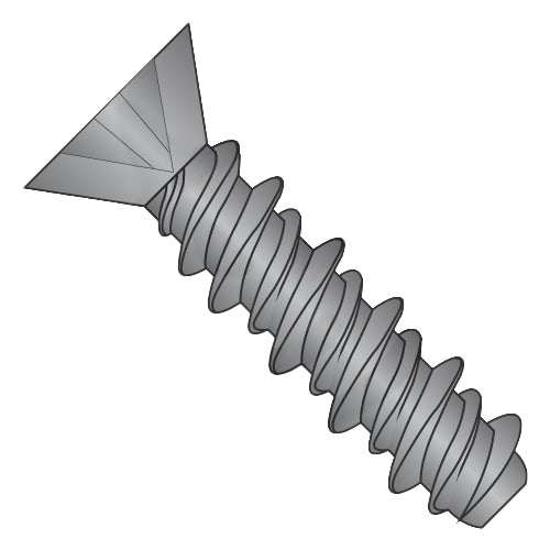6-19 x 5/8 Phillips Flat High Low Screw Fully Threaded Black Zinc-Bolt Demon