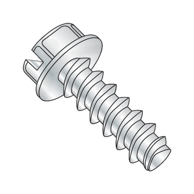 1/4-10 x 1 1/2 Slotted Ind Hex Washer Plastite Alternative 48-2 Fully Threaded Zinc & Wax-Bolt Demon