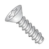 6-20 x 5/8 Phillips Flat Self Tapping Screw Type B Fully Threaded 18-8 Stainless Steel-Bolt Demon