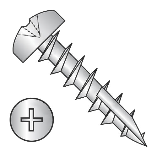 10 x 1 Phillips Pan Deep Thread Wood Screw Type 17 Full Thread Steel Nickel Finish-Bolt Demon