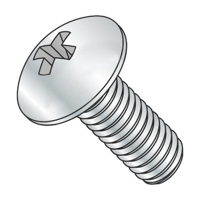 M2-0.4 x 8 JISB 1111 Class 4.8 Metric Phillips Truss Machine Screw Full Thread Zinc-Bolt Demon