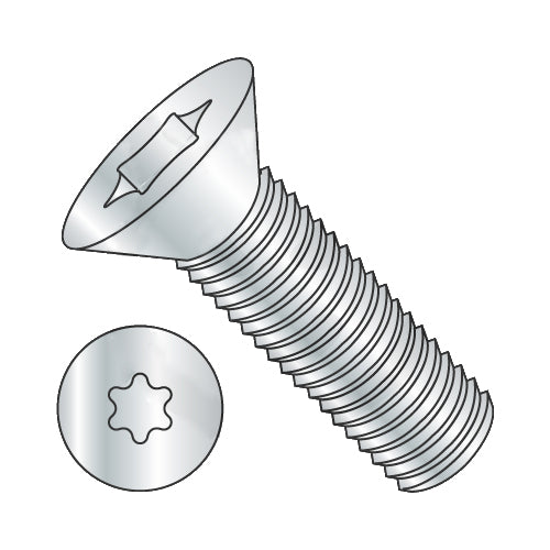 6-32 x 1 6-Lobe Flat Machine Screw Fully Threaded Zinc-Bolt Demon