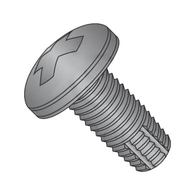 4-40 x 3/8 Phillips Pan Thread Cutting Screw Type F Fully Threaded Black Oxide-Bolt Demon