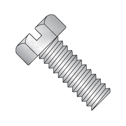 6-32 x 1 Slotted Indented Hex Head Machine Screw Fully Threaded 18-8 Stainless Steel-Bolt Demon