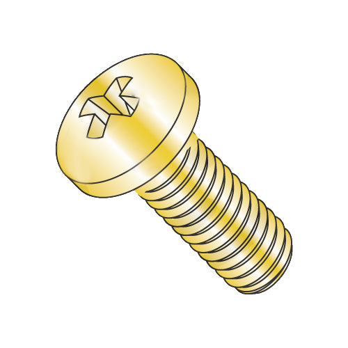 1/4-20 x 1/2 MS35206 Military Phillips Pan Full Thread Machine Screw Cadmium-Bolt Demon