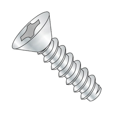 6-20 x 1 1/4 Phillips Flat Self Tapping Screw Type B Fully Threaded Zinc-Bolt Demon