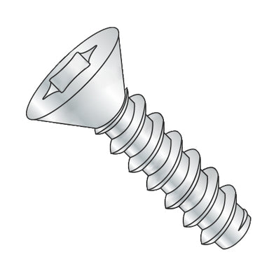 6-20 x 3/8 Six Lobe Flat Self Tapping Screw Type B Fully Threaded Zinc-Bolt Demon