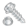 10-16 x 1 Unslotted Hexwasher Serrated Self Drilling Screw Full Thread Zinc & Bake-Bolt Demon