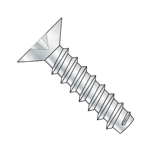 4-24 x 1/4 Phillips Flat 100 Degree Self Tapping Screw Type B Full Thread Zinc-Bolt Demon