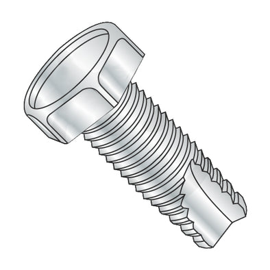 1/4-20 x 1 Unslotted Indented Hex Head Thread Cutting Screw Type 23 Full Thread Zinc-Bolt Demon