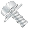 10-24 x 3/8 Phillips Pan Split Lock & Regular Flat Washer Sems Fully Threaded Zinc-Bolt Demon