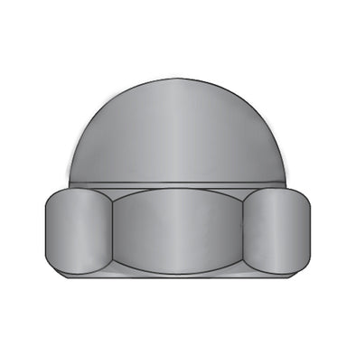 1/4-20 Two Piece Low Crown Cap Nut Black Oxide-Bolt Demon