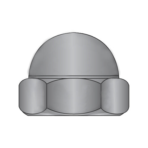 1/4-20 Two Piece Low Crown Cap Nut Black Oxide-Bolt Demon