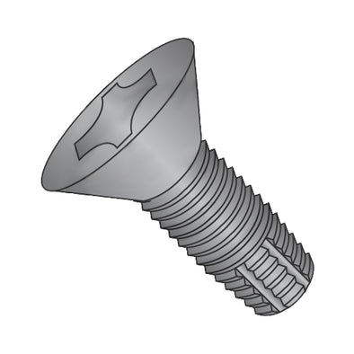 1/4-20 x 2 1/4 Phillips Flat Thread Cutting Screw Type F Fully Threaded Black Oxide-Bolt Demon