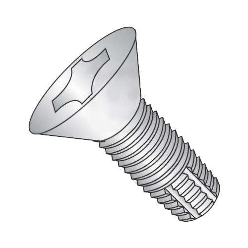 1/4-20 x 1 1/2 Phillips Flat Thread Cutting Screw Type F Fully Threaded 18-8 Stainless Steel-Bolt Demon