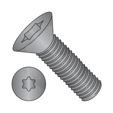 6-32 x 1/2 6-Lobe Flat Machine Screw Fully Threaded Black Oxide-Bolt Demon