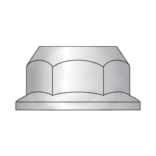 M4-0.7 DIN6923 Metric Hex Flange Nut Non Serrated 18-8 Stainless Steel-Bolt Demon