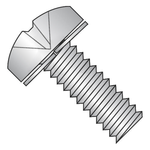 M3-0.5 x 8 ISO 7045 Phil Pan 304SS Split Washer Sems Machine Screw Full Thread A2 Stainless-Bolt Demon