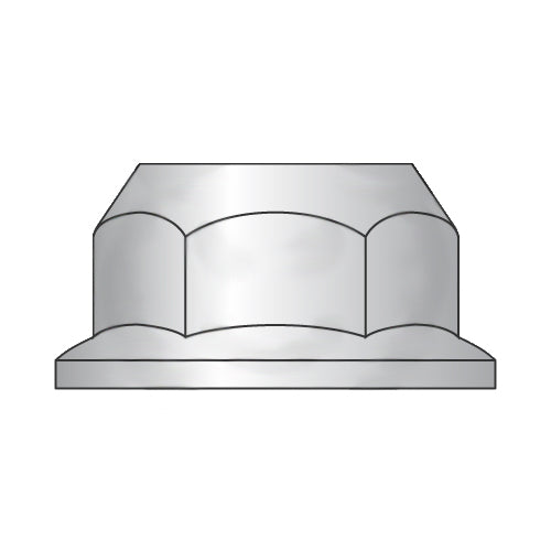 M5-0.8 DIN6923 Metric Hex Flange Nut Non Serrated 316 Stainless Steel-Bolt Demon