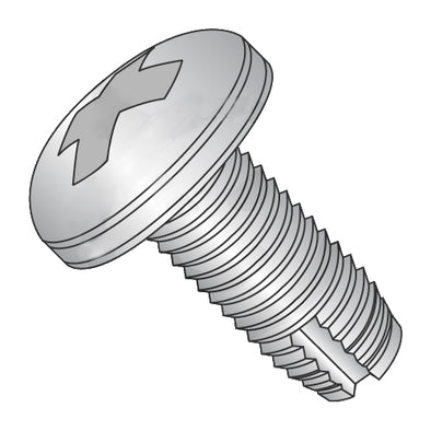 8-32 x 3/8 Phillips Pan Thread Cutting Screw Type 1 Full Thread 18-8 Stainless Steel-Bolt Demon