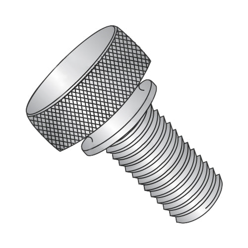 4-40 x 1/2 Knurled Thumb Screw with Washer Face Full Thread 18-8 Stainless Steel-Bolt Demon