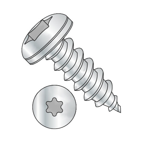 10-12 x 1 6 Lobe Pan Self Tapping Screw Type A Fully Threaded Zinc-Bolt Demon