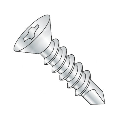 5/16-12 x 1 Phillips Flat Self Drilling Screw Full Thread Zinc & Bake-Bolt Demon