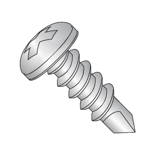 10-16 x 2 Phillips Pan Full Thread Self Drilling Screw 18-8 Stainless Steel-Bolt Demon