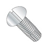 6-32 x 1/4 Slotted Round Thread Cutting Screw Type F Fully Threaded Zinc-Bolt Demon