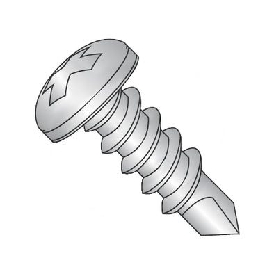 10-16 x 3/4 Phillips Pan Full Thread Self Drilling Screw 410 Stainless Steel-Bolt Demon
