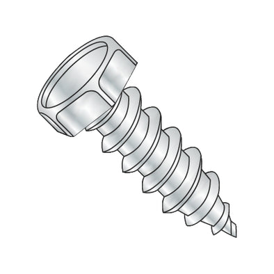 5/16-12 x 1 Indented Hex Unslotted Self Tapping Screw Type AB Fully Threaded Zinc-Bolt Demon