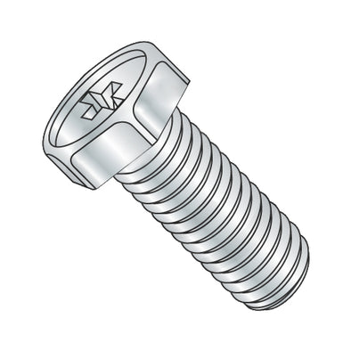 8-32 x 3/4 Phillips Indented Hex Head Machine Screw Fully Threaded Zinc-Bolt Demon