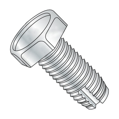 3/8-16 x 3/4 Unslotted Indented Hex Head Thread Cutting Screw Type 1 F/T Zinc-Bolt Demon