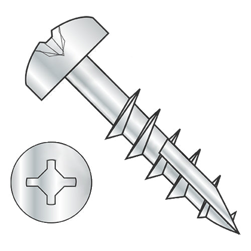 10-9 x 1 1/4 Square Phil Drive Pan Deep Thread Wood Screw 2/3 Thread Type 17 Zinc-Bolt Demon