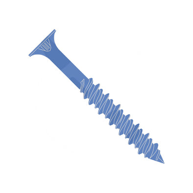 3/16 x 2 3/4 Phillips Flat Concrete Screw With Drill Bit Blue Perma Seal-Bolt Demon